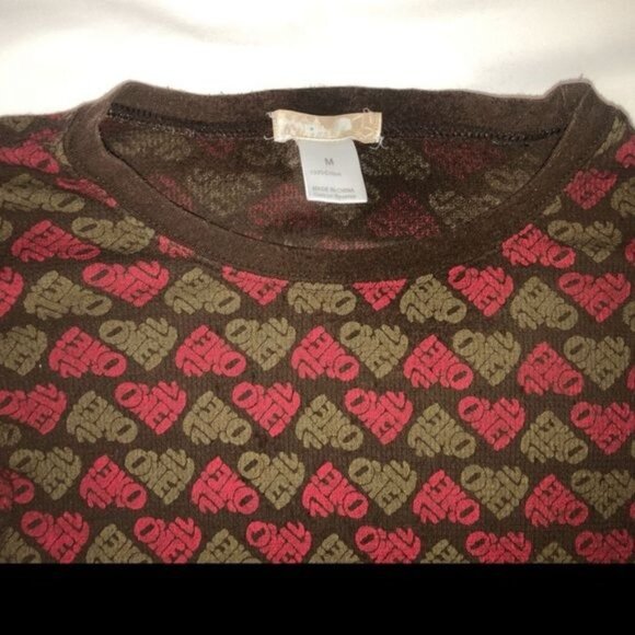 O’NEIL- Long sleeve top color-Brown with “O’Neill “logo thru-out Size- Medium - Picture 3 of 3